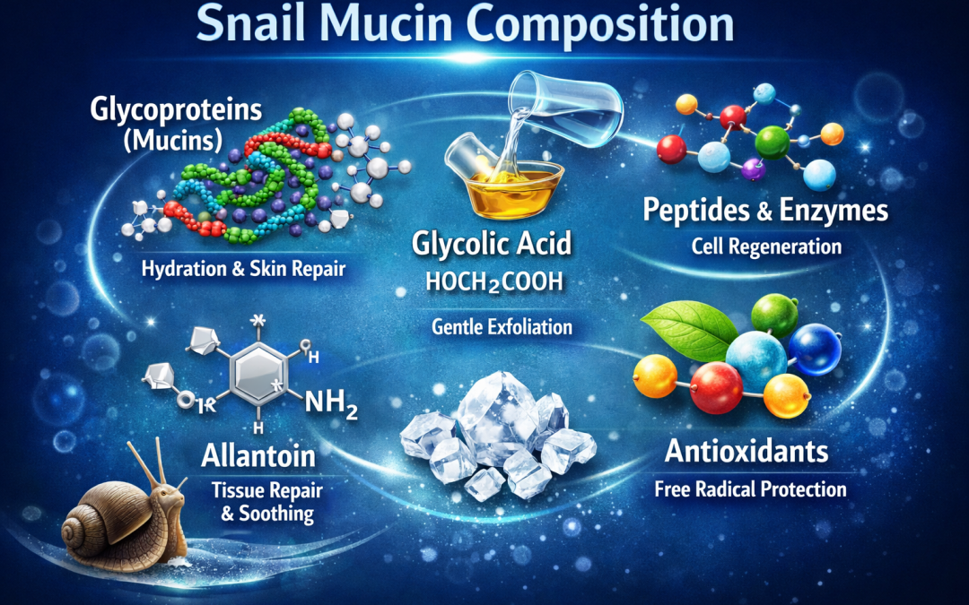 Comparaison biochimique : bave d’escargot liquide vs lyophilisée