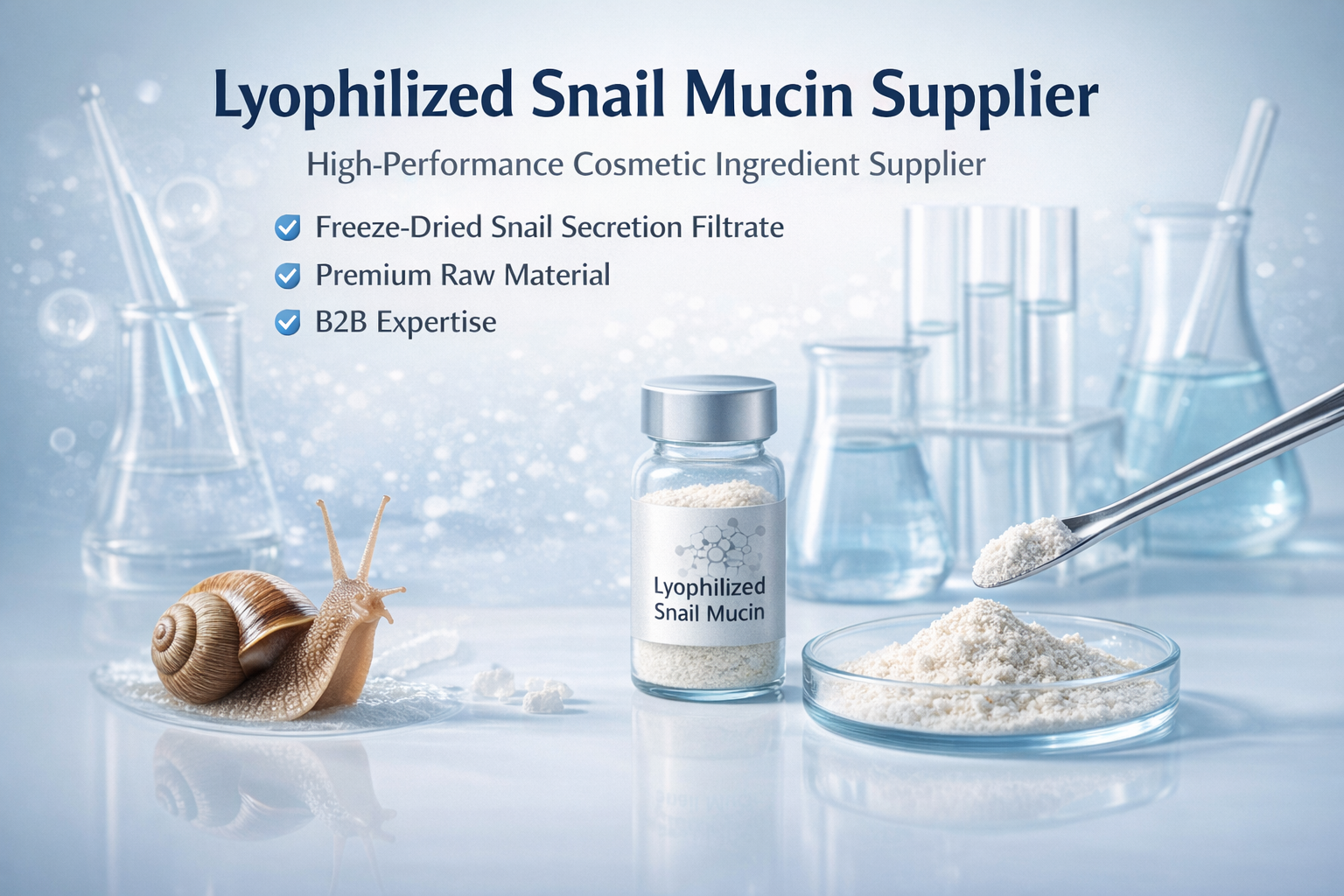 Fournisseur de mucine d’escargot lyophilisée