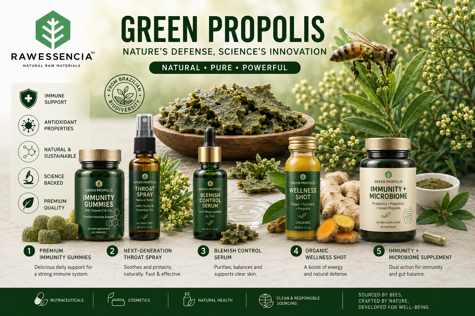 Innovative Green Propolis Formulations